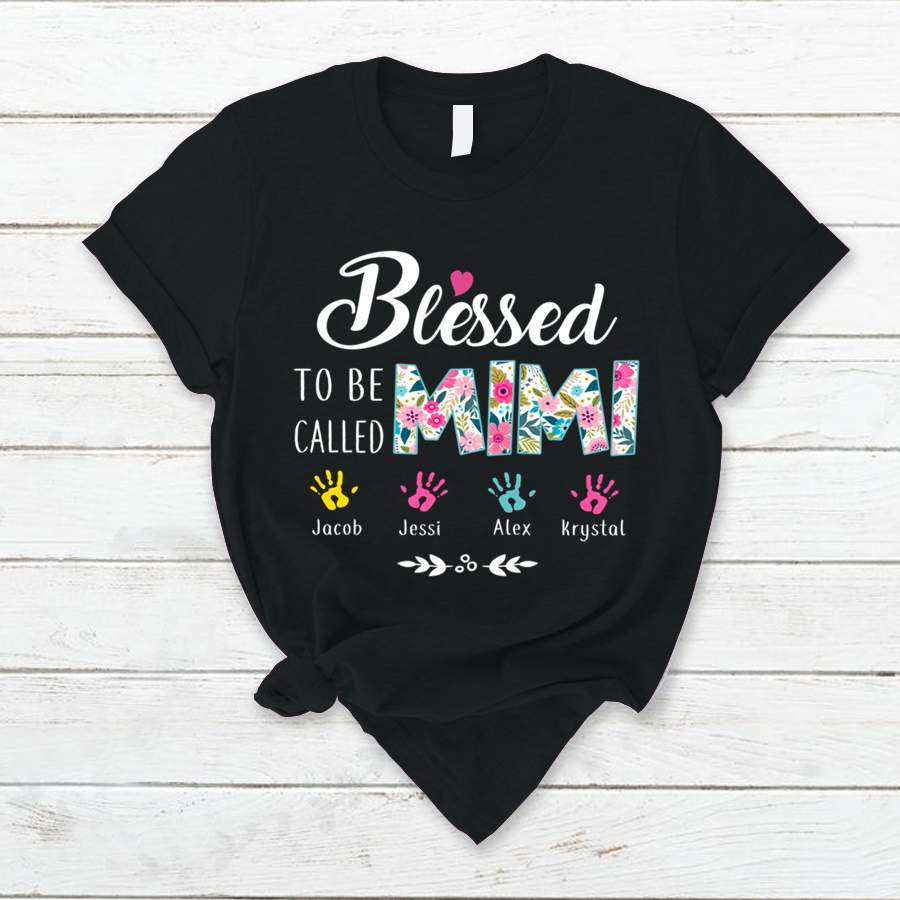 Personalized Blessed To Be Called Grandma Shirt