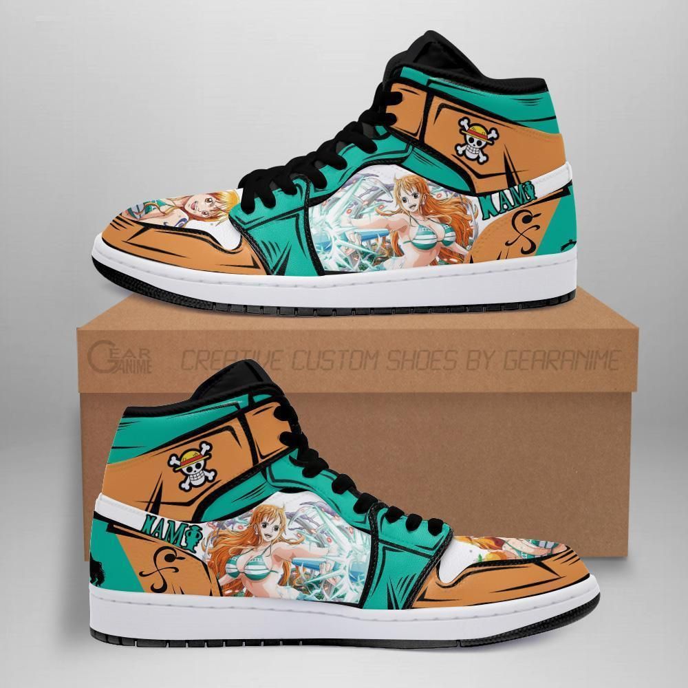 Nami Straw Hat Priates One Piece Anime Fan Gift Mn06 Air Jordan Shoes Sport Sneakers
