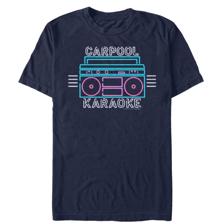 The Late Late Show with James Corden Men’s Retro Carpool Boombox  T Shirt