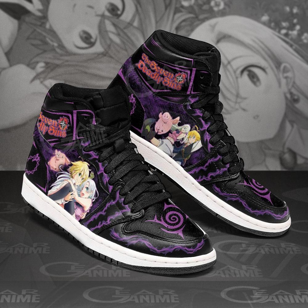 The Seven Deadly Sins Sneakers Meliodas And Elizabeth Anime Custom Shoes Unisex Men Women