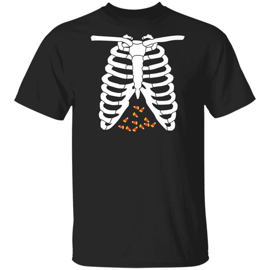 Candy Corn Halloween Rib Cage Funny Ribs Xray Costume Food Premium T-Shirt copy