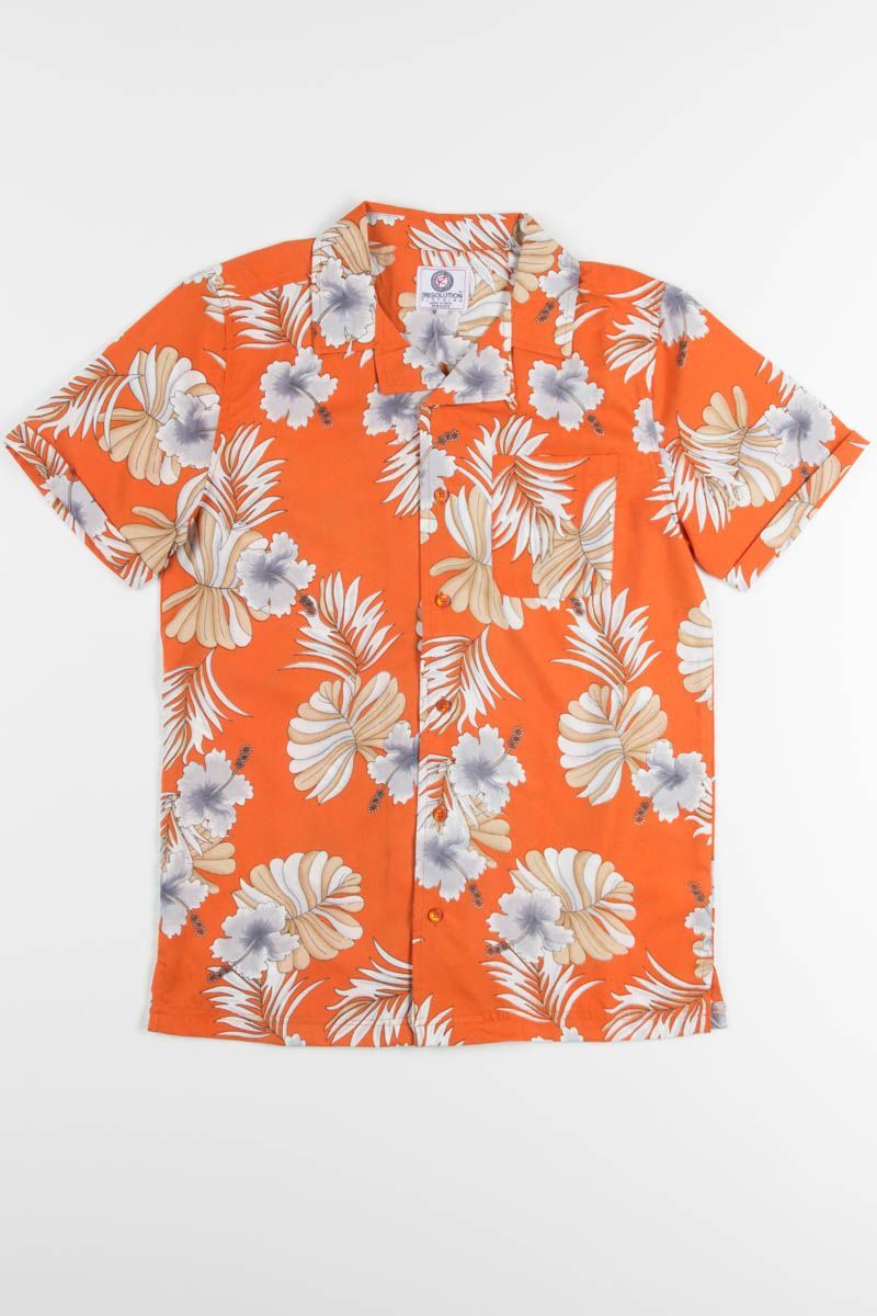 Orange Hibiscus Hawaiian Shirt – Fashion Store