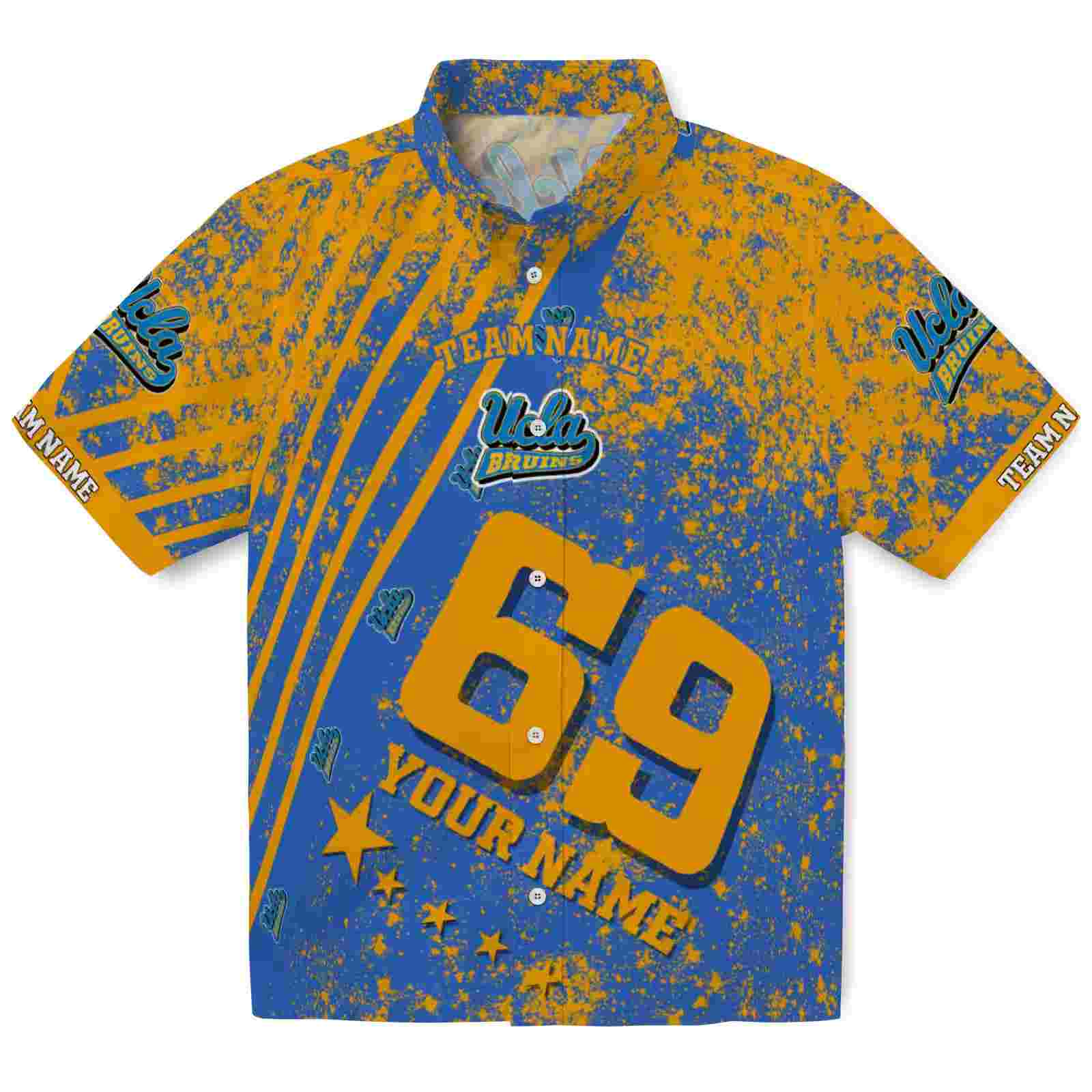 Custom Ucla Bruins Star Stripes Blue Hawaiian Shirt