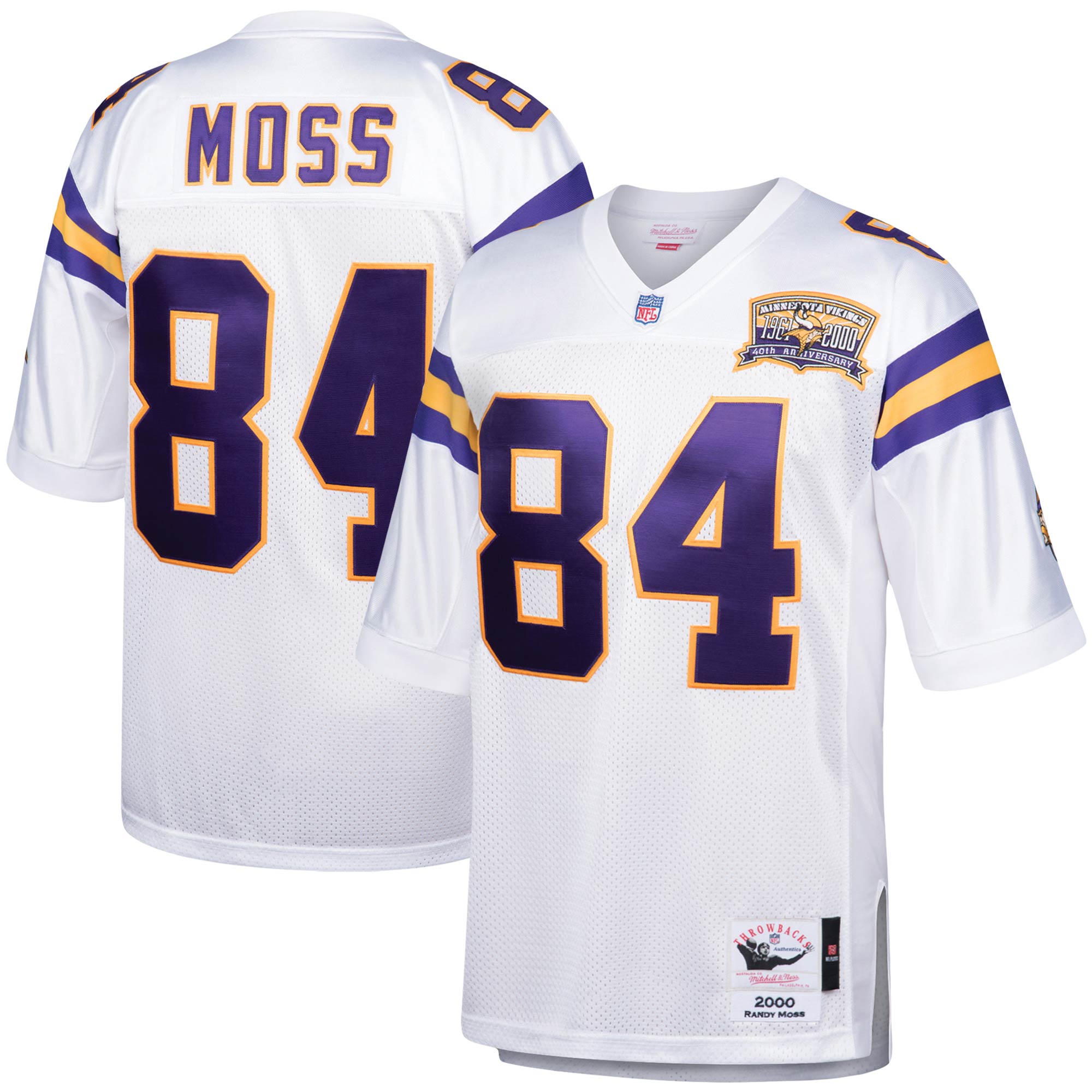 Randy Moss Minnesota Vikings 2000 Mitchell & Ness Authentic Throwback Retired Player Jersey – White