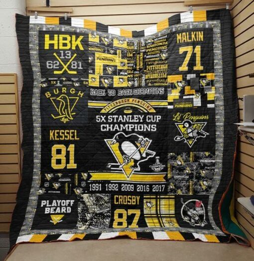 Pittsburgh Penguins 2 Blanket Quilt V98