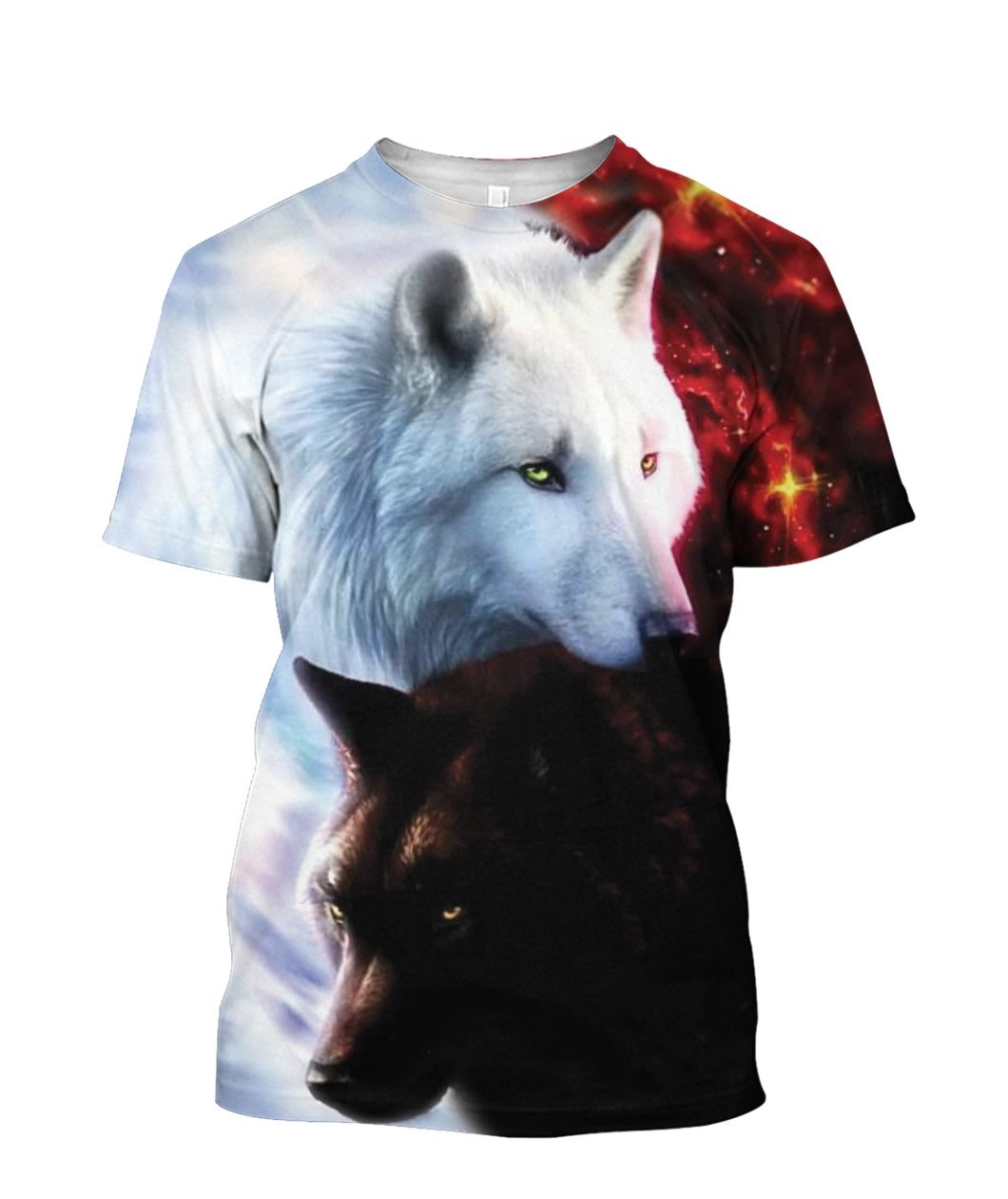 Wolf Ying Yang 3D Tee