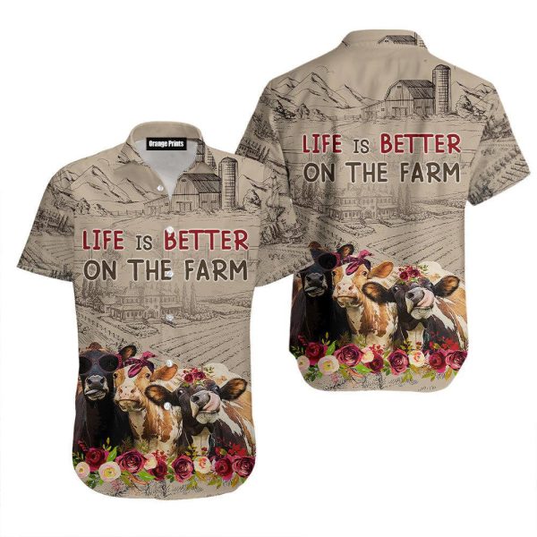 Life Is Better On The Farm Hawaii Shirt For Men Women Ha93322