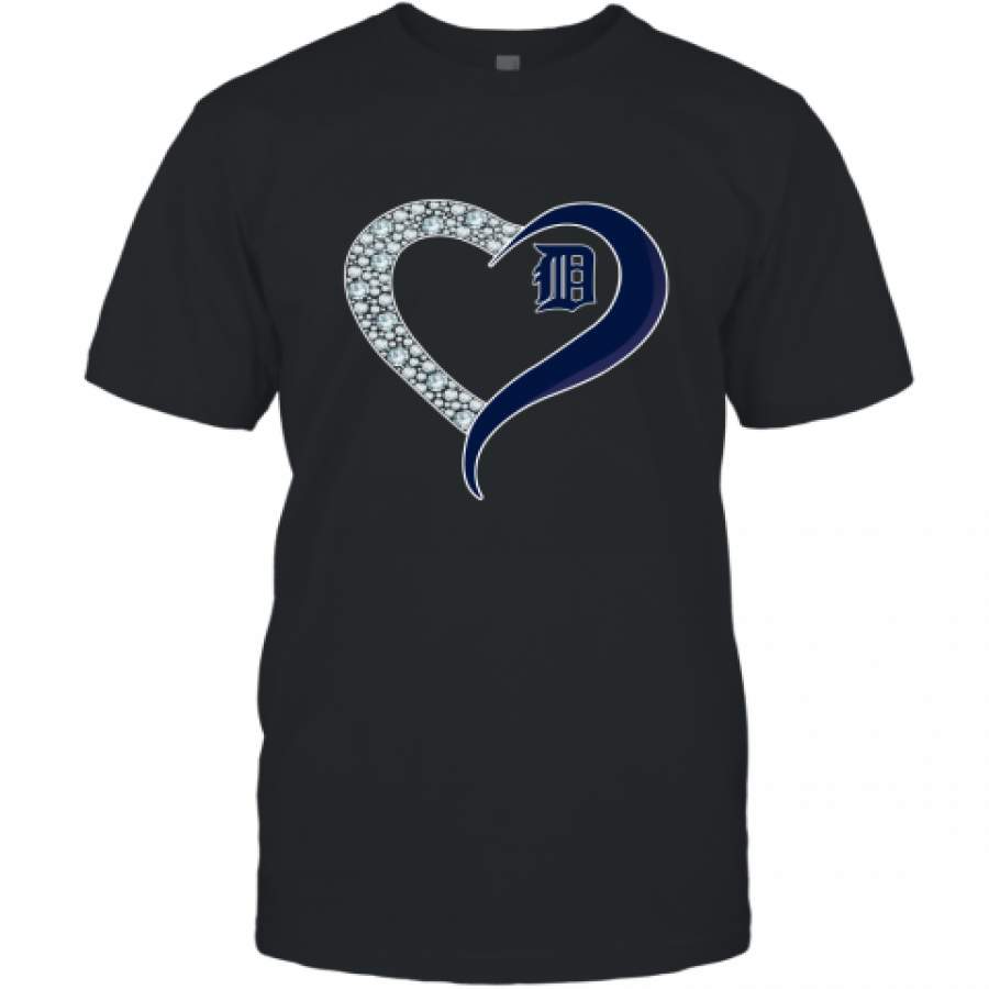 Diamond Detroit Tigers Heart shirt T-Shirt