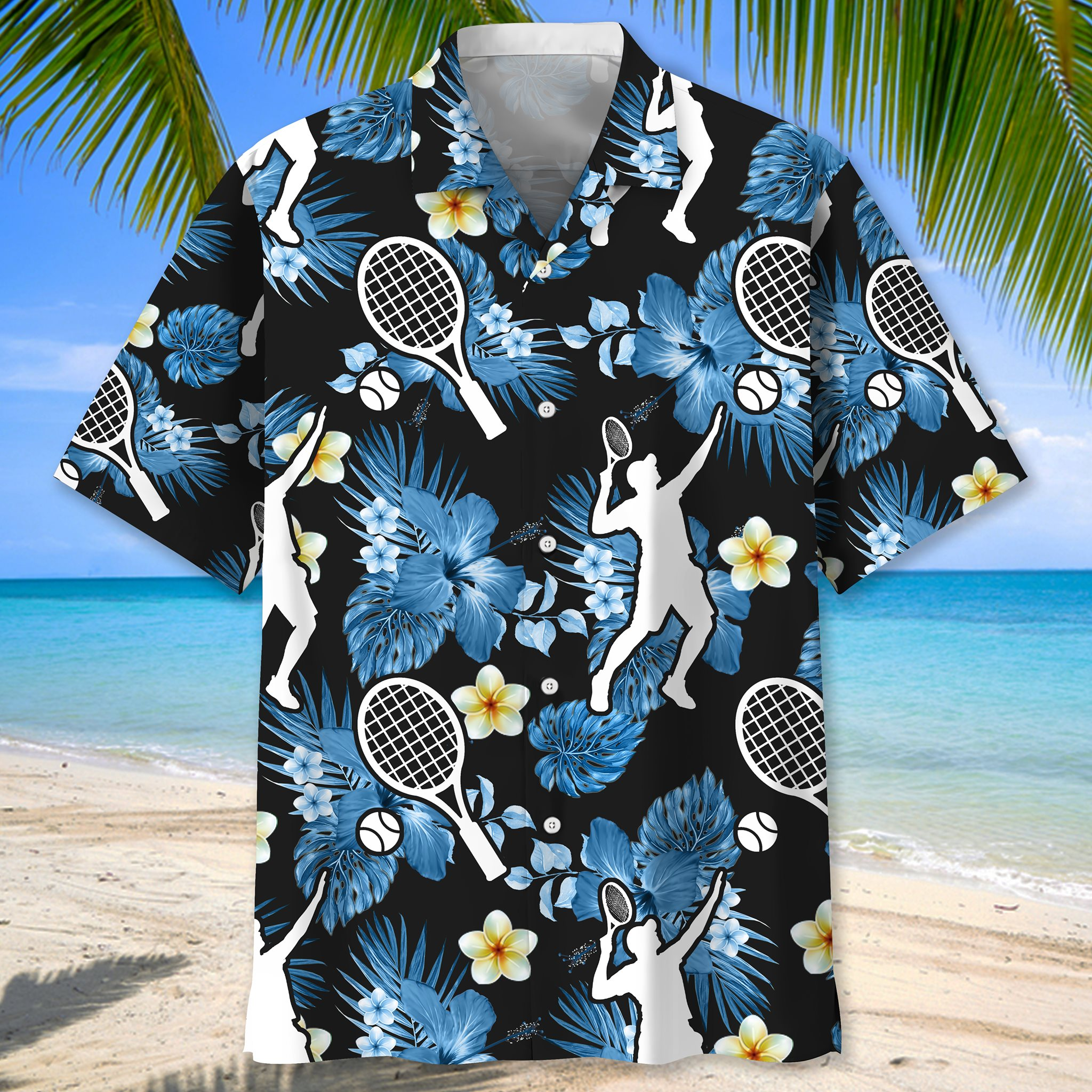 Tennis Nature Tropical Blue Hawaii Shirt Ha6106