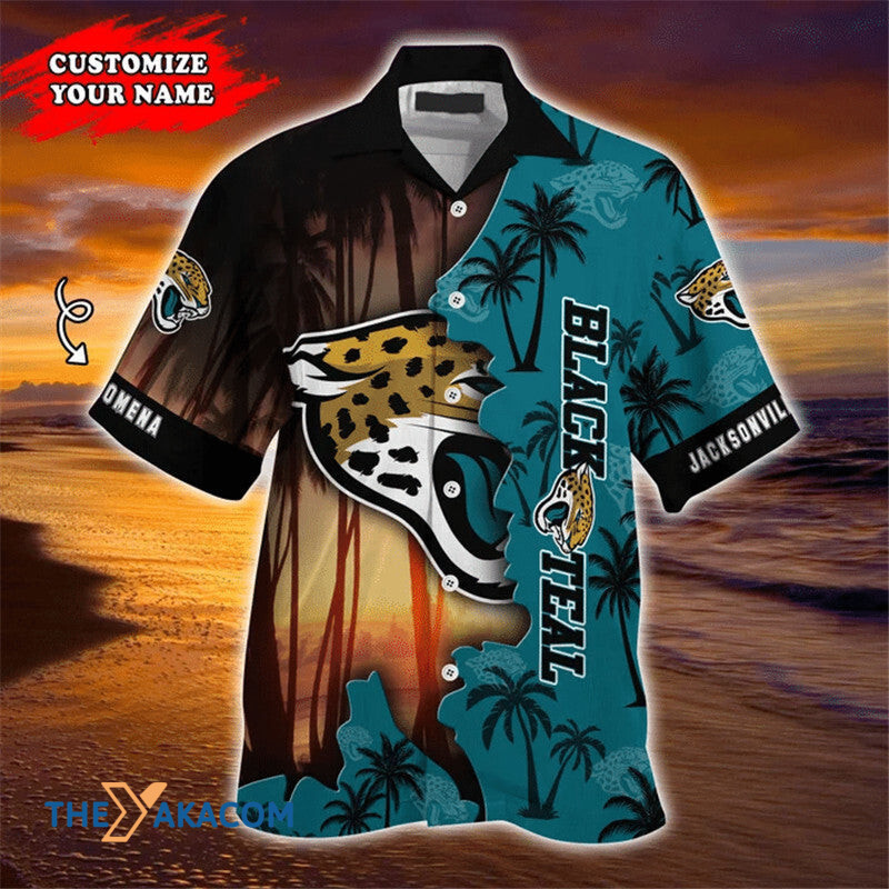 Jacksonville Jaguars Nfl Team Gift For Fan Personalized Custom Name Short Sleeve Hawaii Shirt Ha91626