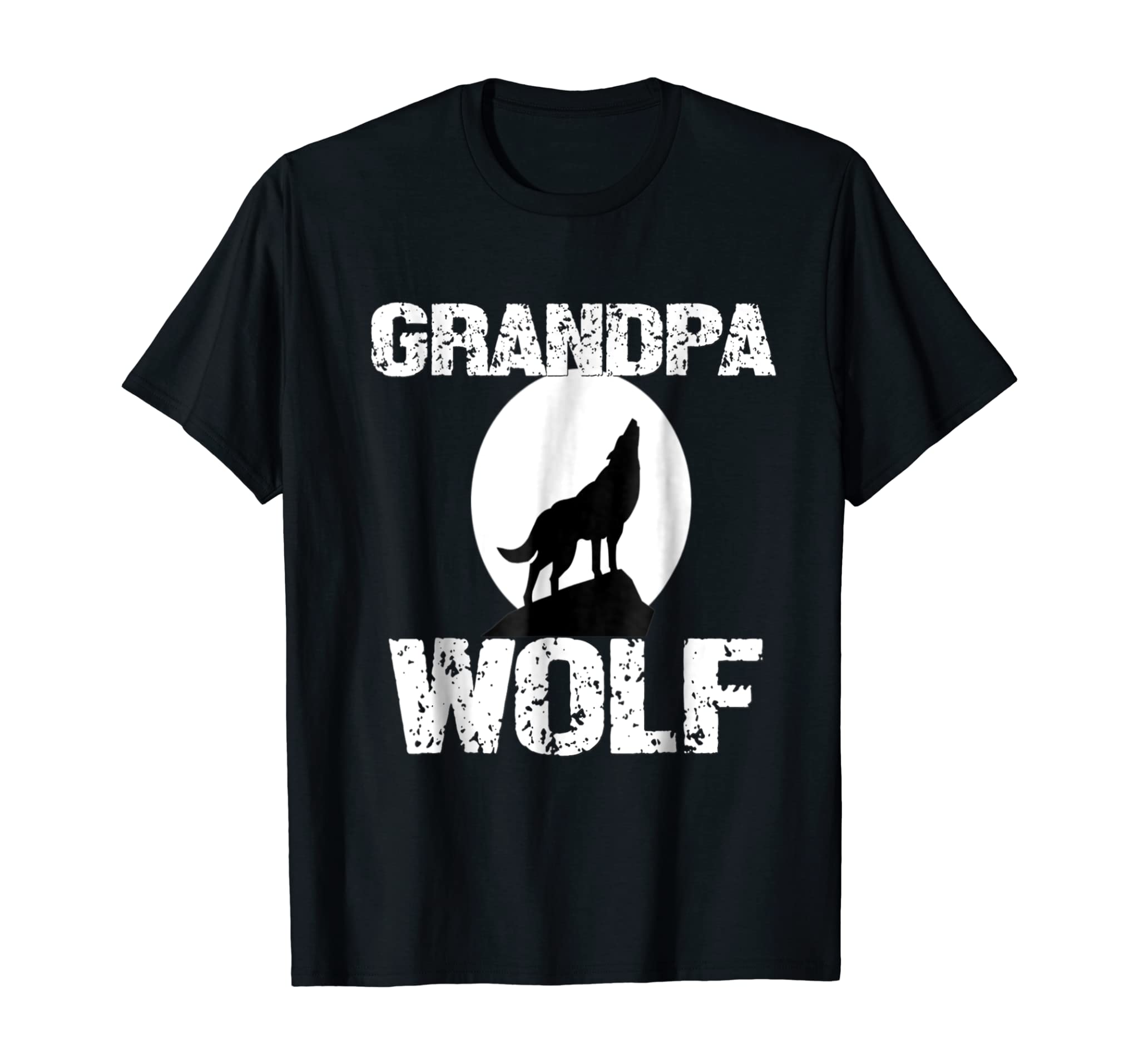 Grandpa Wolf Shirt Matching Family Tribe Wolves Moon Papa