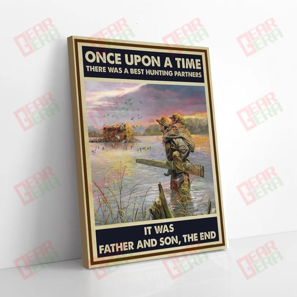 Canvas Prints Once Upon A Time A Best Hunting Partners It Was Farther And Son Canvas Alluring Living Room Bedroom Bathroom Home Decoration