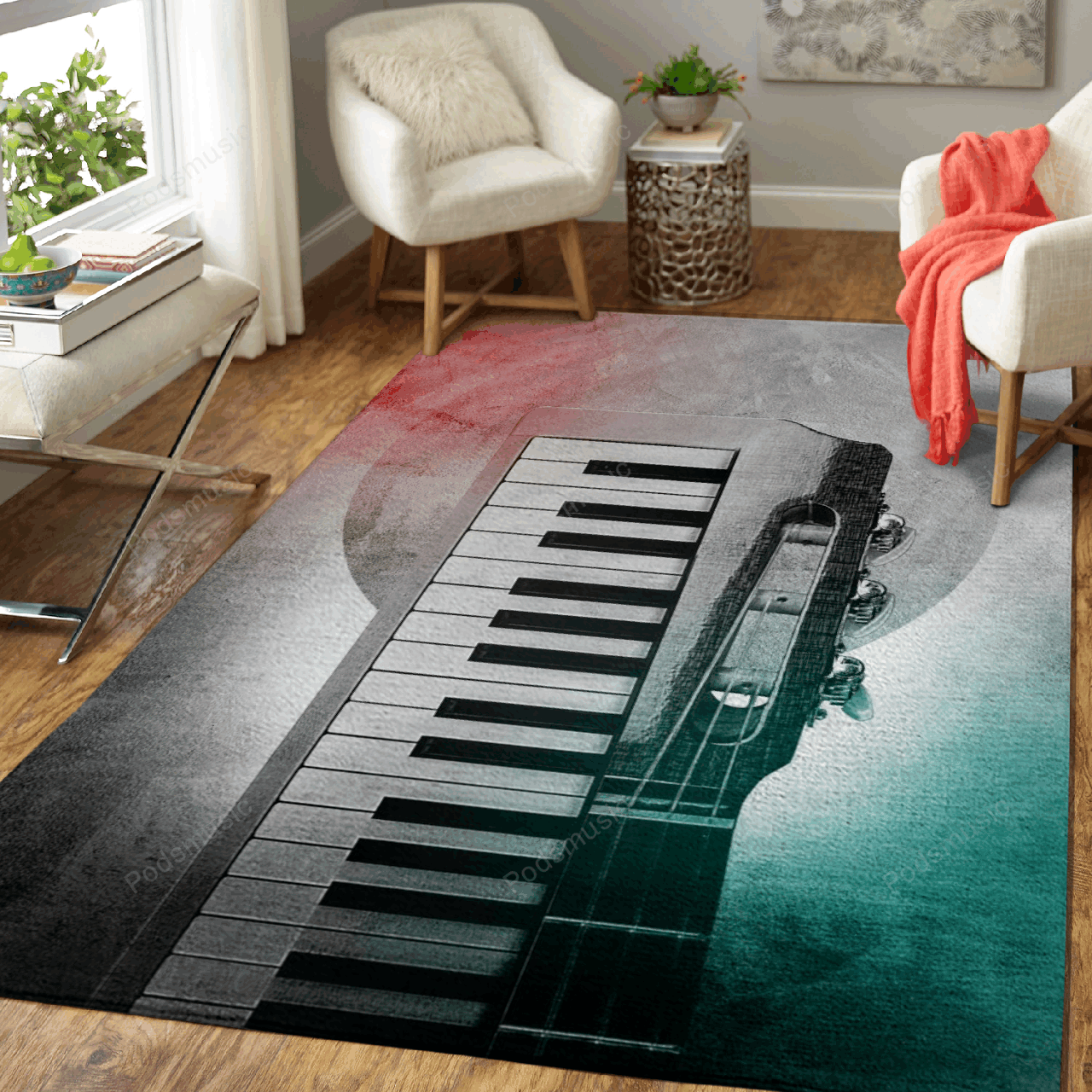 Guitarpiano – Music Art For Fans Area Rug Carpet