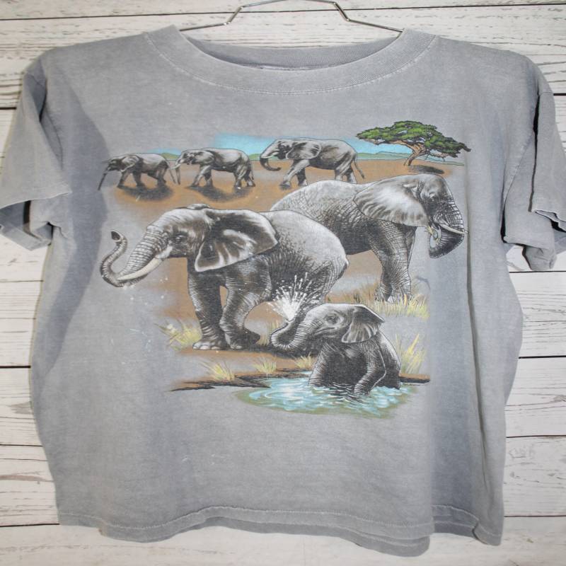 African Elephant Elephants Cres Association Vintage Animal Nature T-Shirt