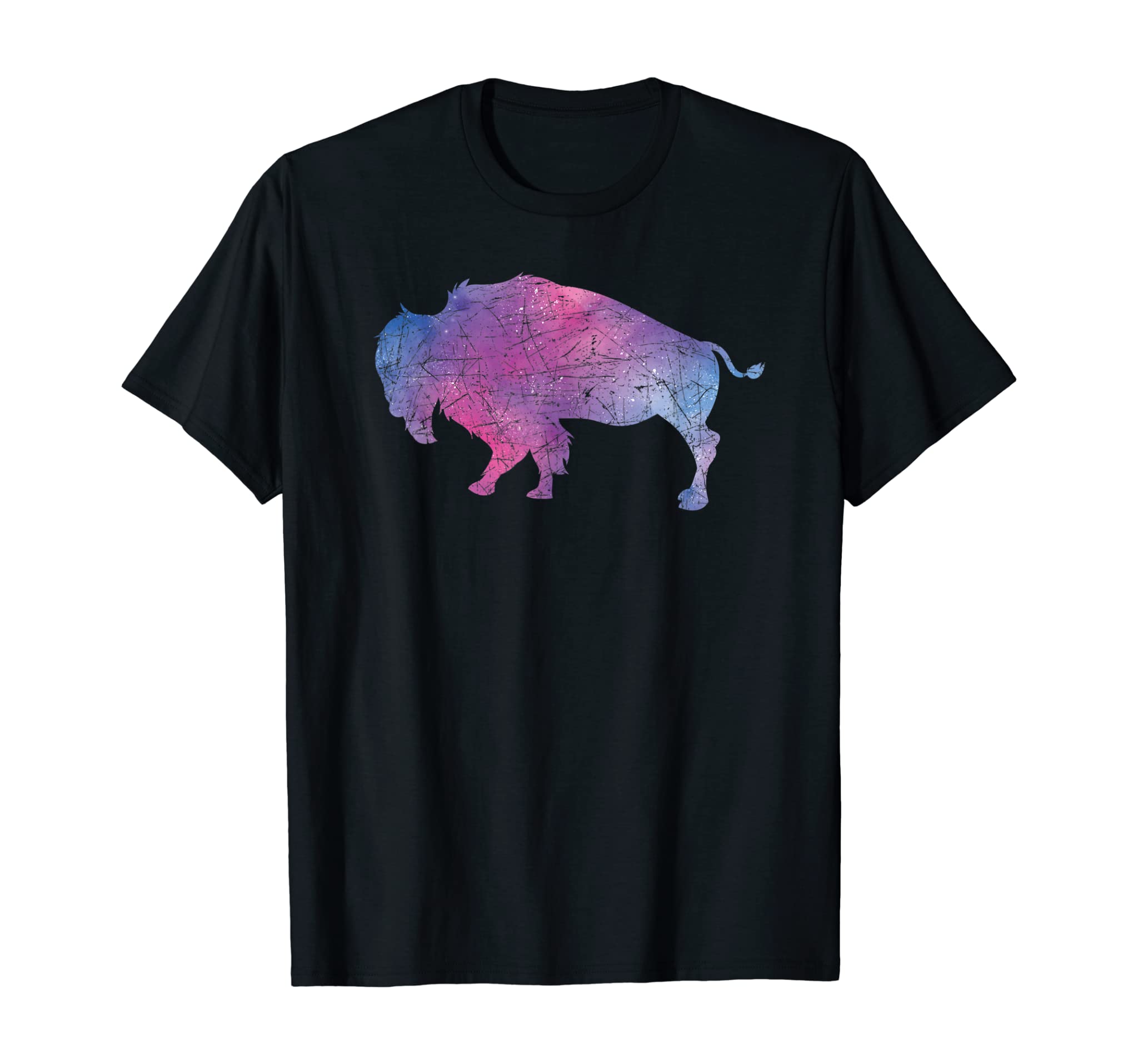 Countryside Wild Animal American Bison Gift Galaxy Buffalo T-Shirt