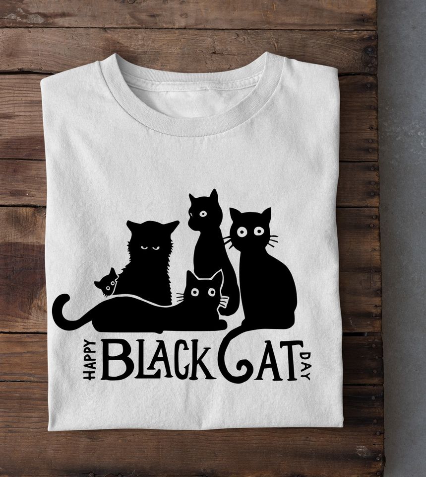 Happy Black Cat Gift Standard/Premium T-Shirt