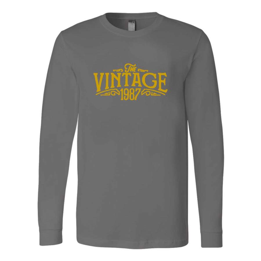 30th Birthday For Her The Vintage 1987 Graphic Gift Ideas Long Sleeve T-Shirt