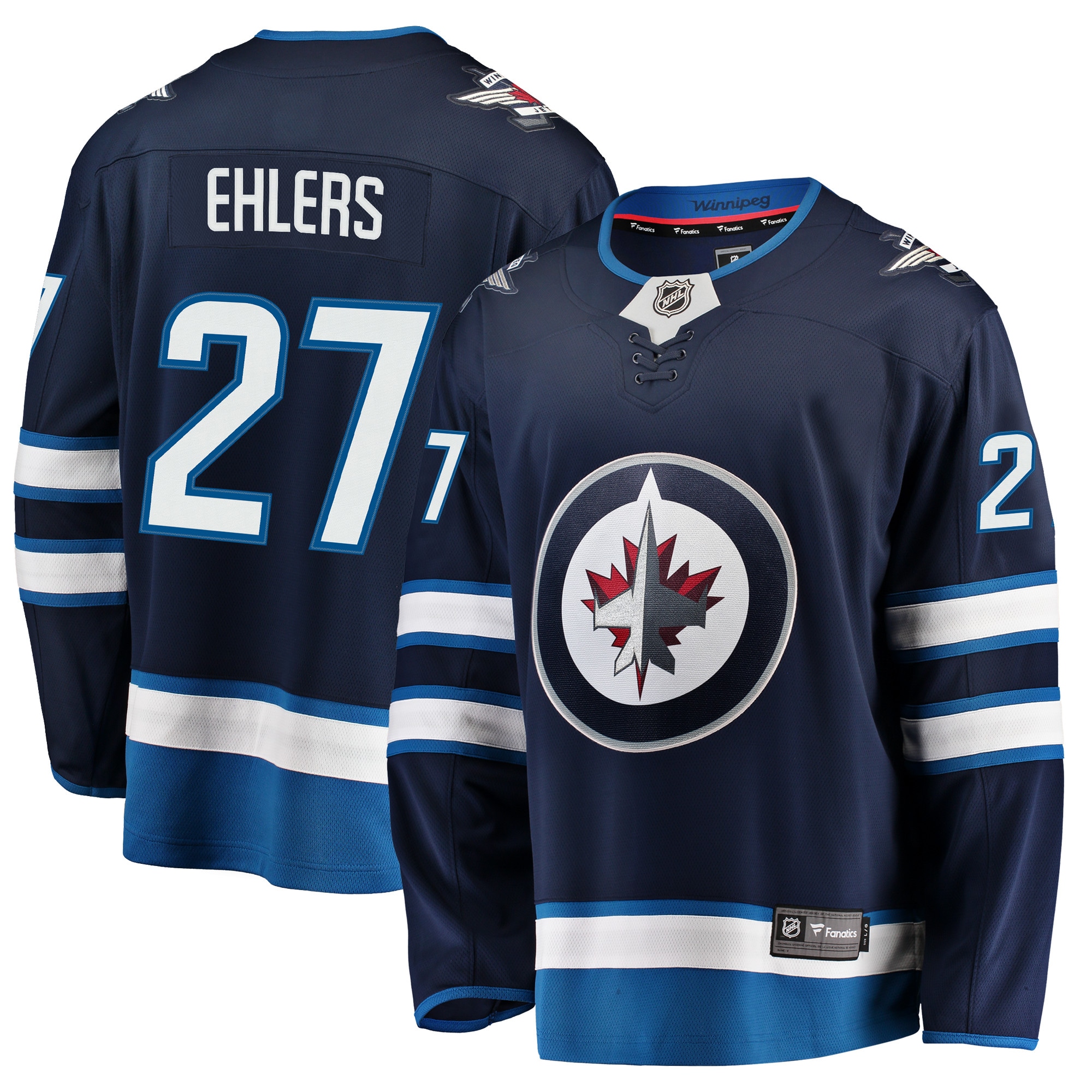 Men's Winnipeg Jets Nikolaj Ehlers Navy Breakaway Jersey