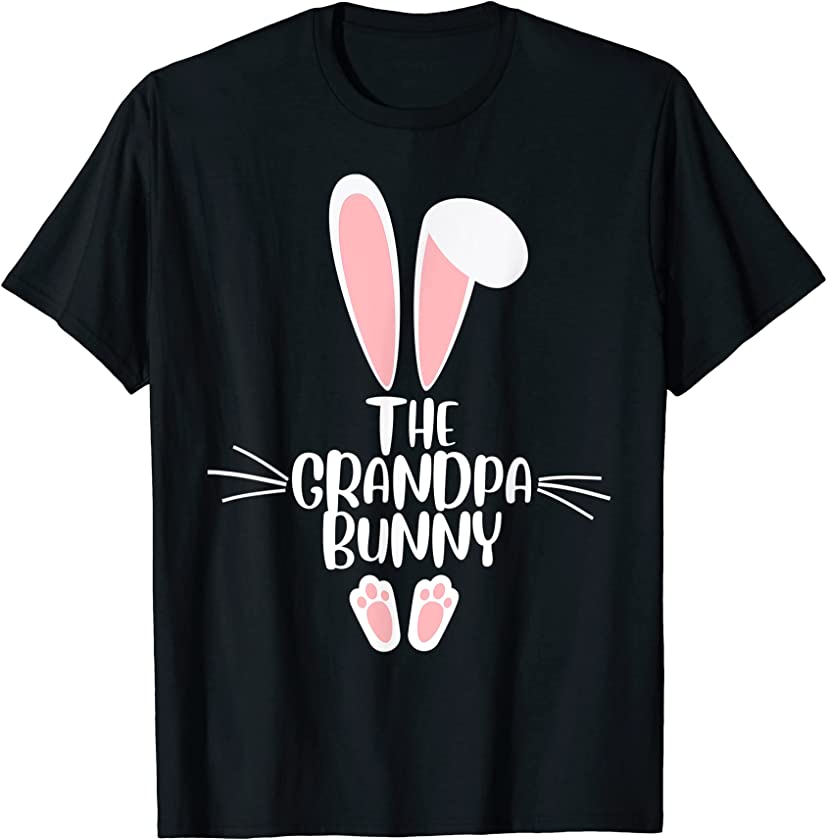 Mens The Grandpa Bunny Matching Family Easter Group T-Shirt