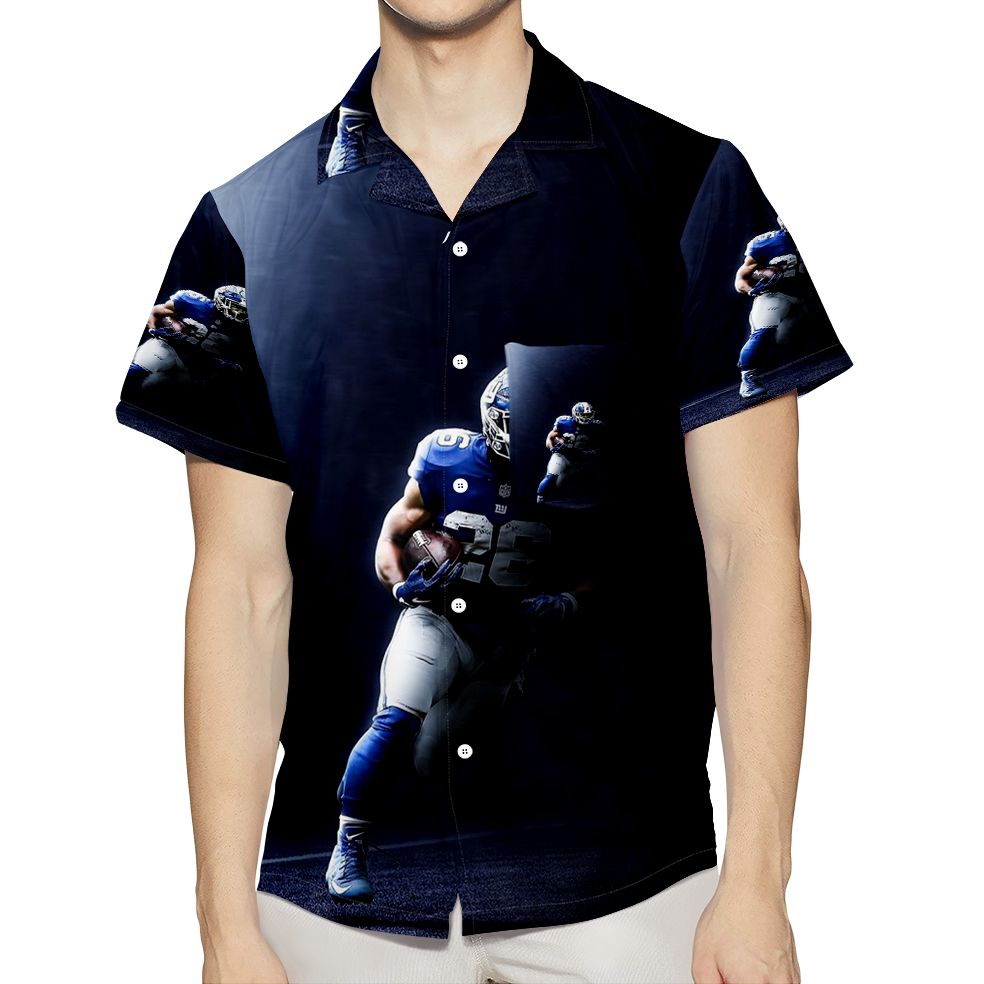 New York Giants Saquon Barkley2 3D All Over Print Summer Beach Hawaiian Shirt With Pocket