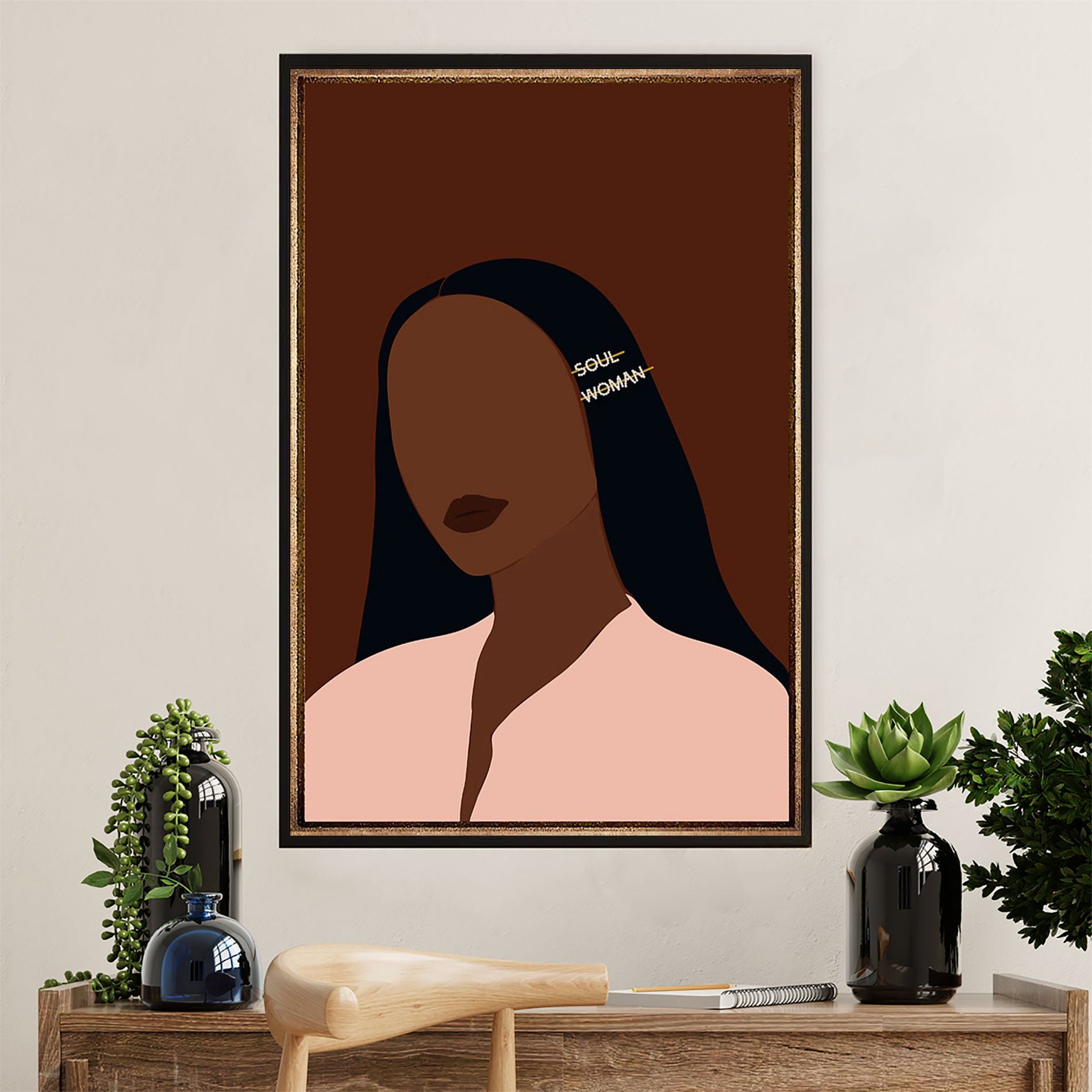 African American Afro Poster Prints | Soul Woman | Wall Art Gift For Black Girl