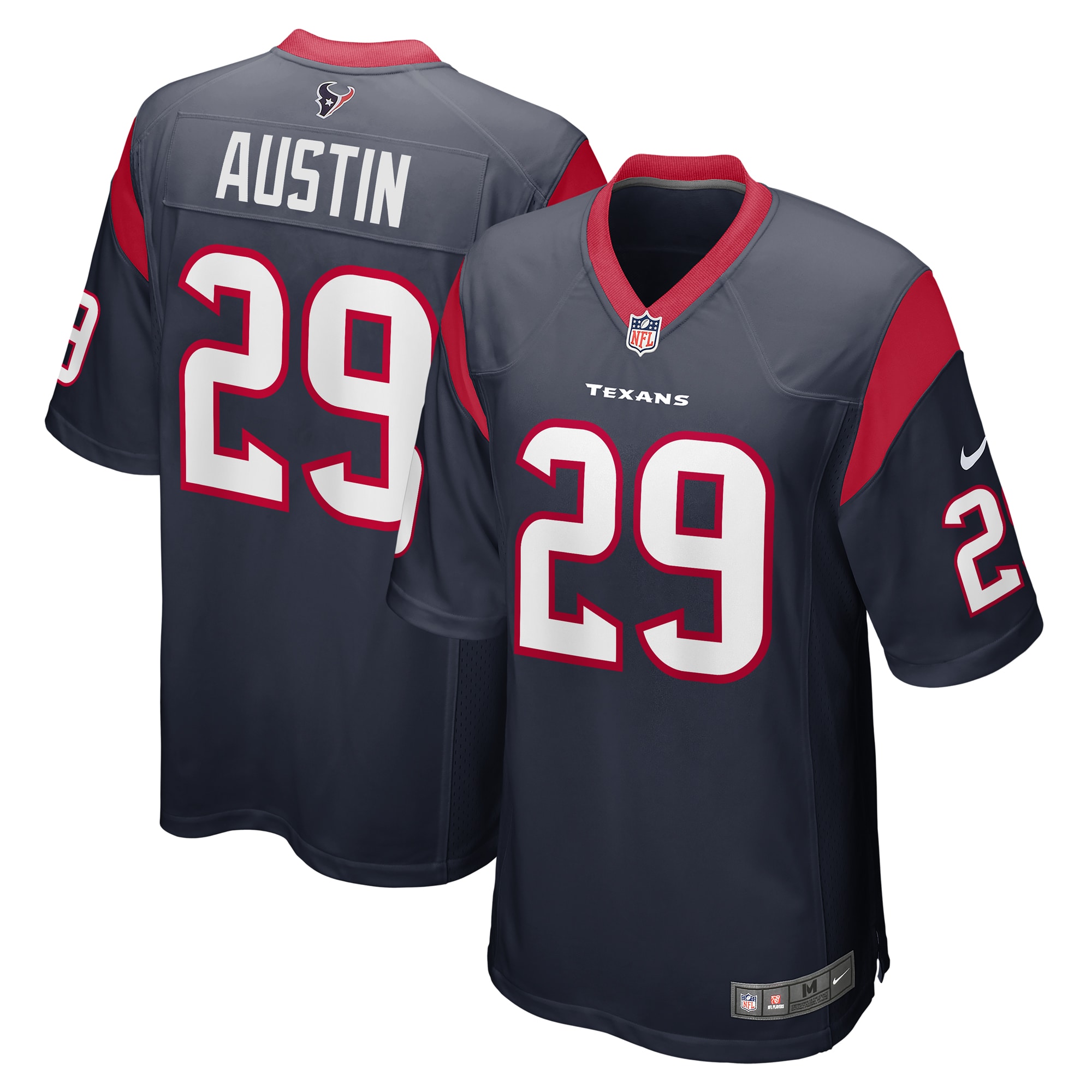 Men’s Houston Texans Alex Austin  Navy Team Game Jersey 2