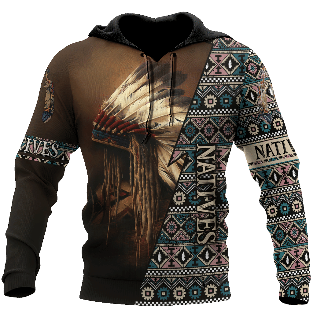 Native American All Over Printed Hoodie For Men And Women