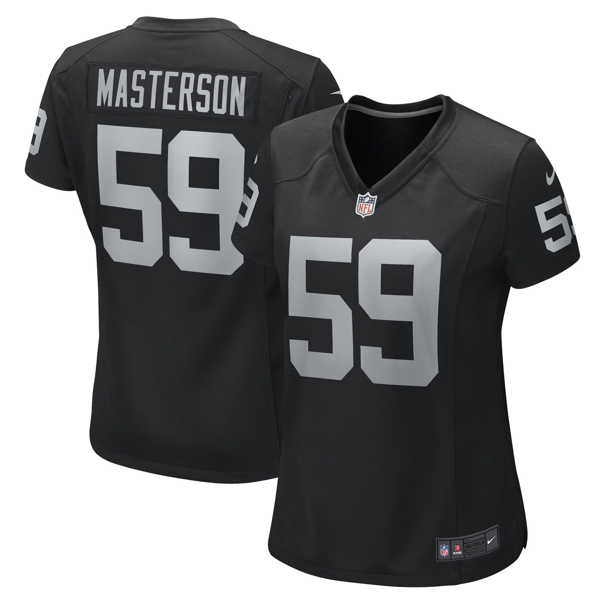 Women’s Las Vegas Raiders Luke Masterson Black Game Player Jersey