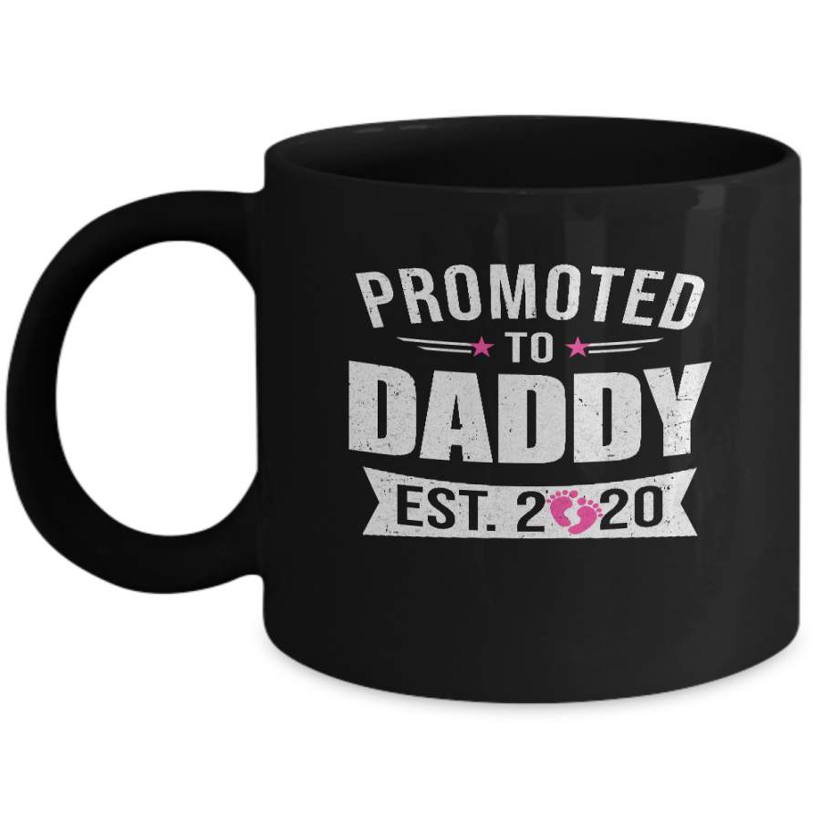 Vintage Promoted to Daddy Its a Girl 2020 New Dad Mug