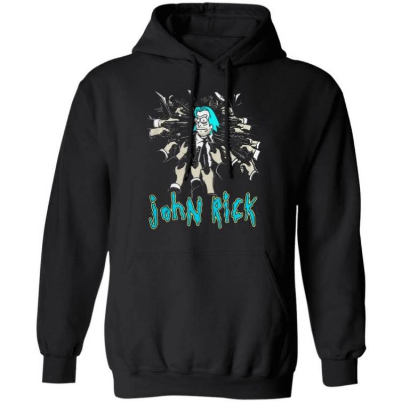 John Rick John Wick poster Rick and Morty Hoodie