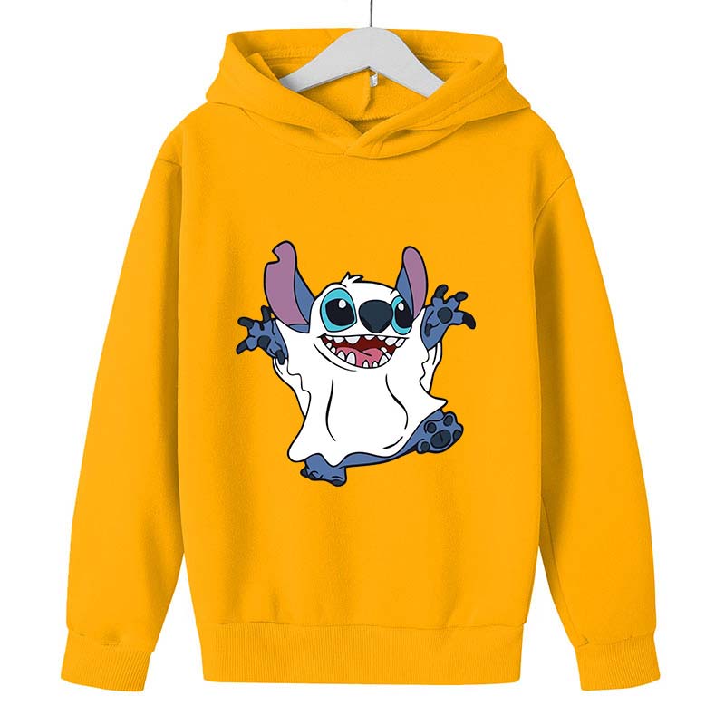 Children’s Cotton Sweatshirts Stitch Spring Autumn Long Sleeves Hoodies Clothes Boys And Girls Stich Cartoon Casual Hooded Tops alx