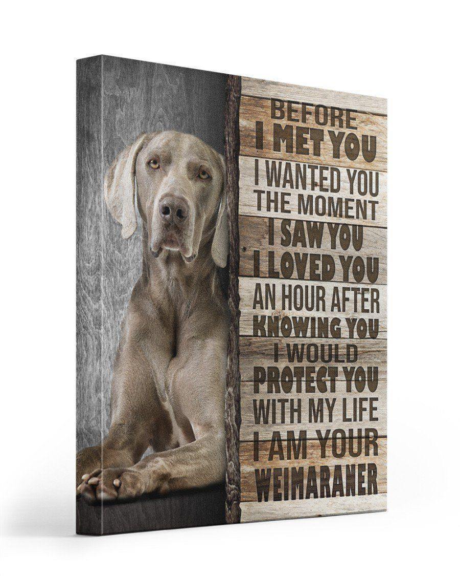 Before I Met You Weimaraner Lover Canvas Home Decor Matte Canvas