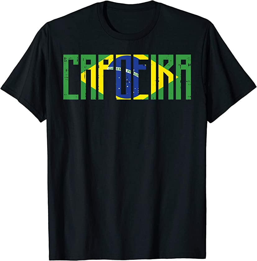 Capoeira Brazil Flag Vintage Dance Martial Arts Fighter Gift T-Shirt