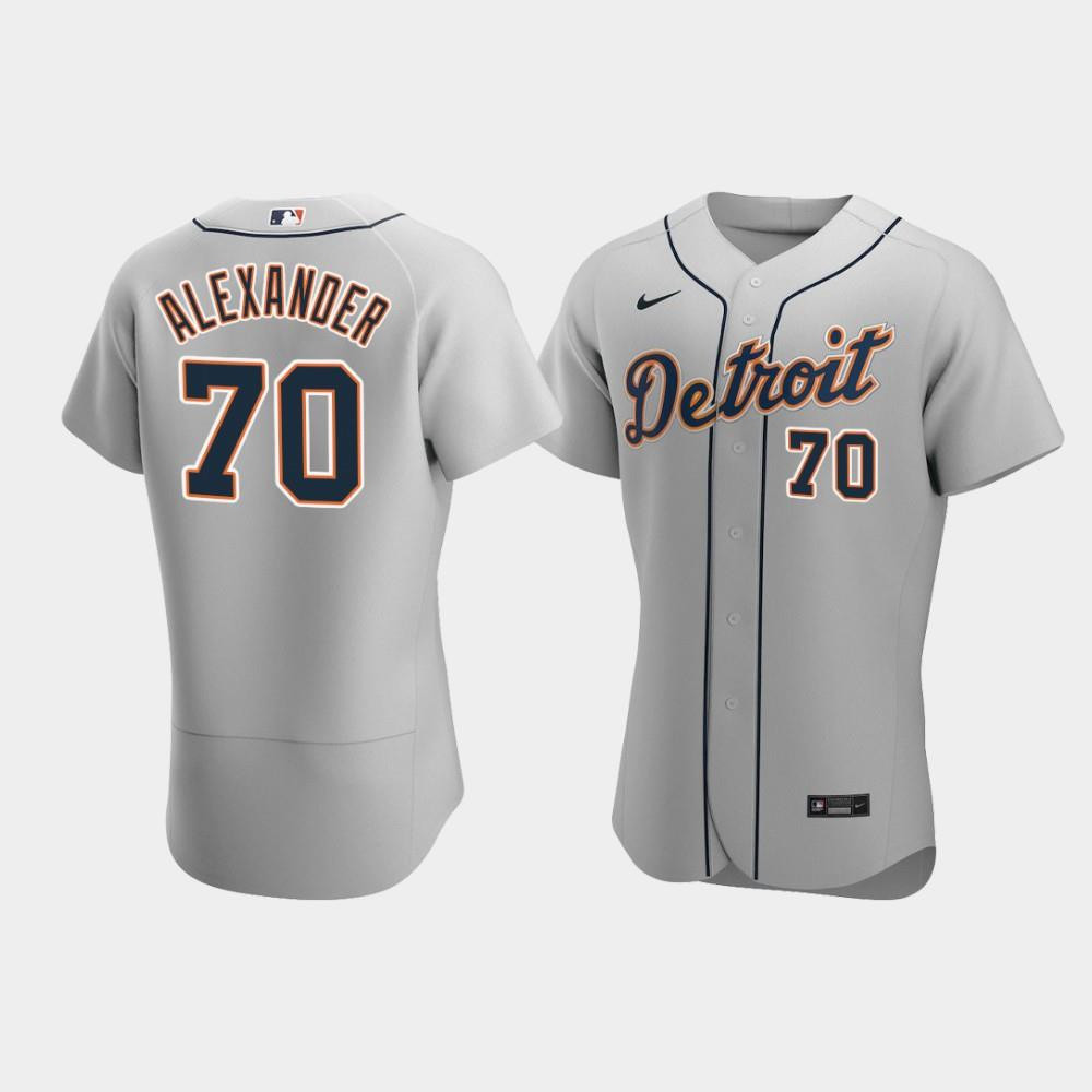 Tyler Alexander 70 Detroit Tigers Gray Road Jersey