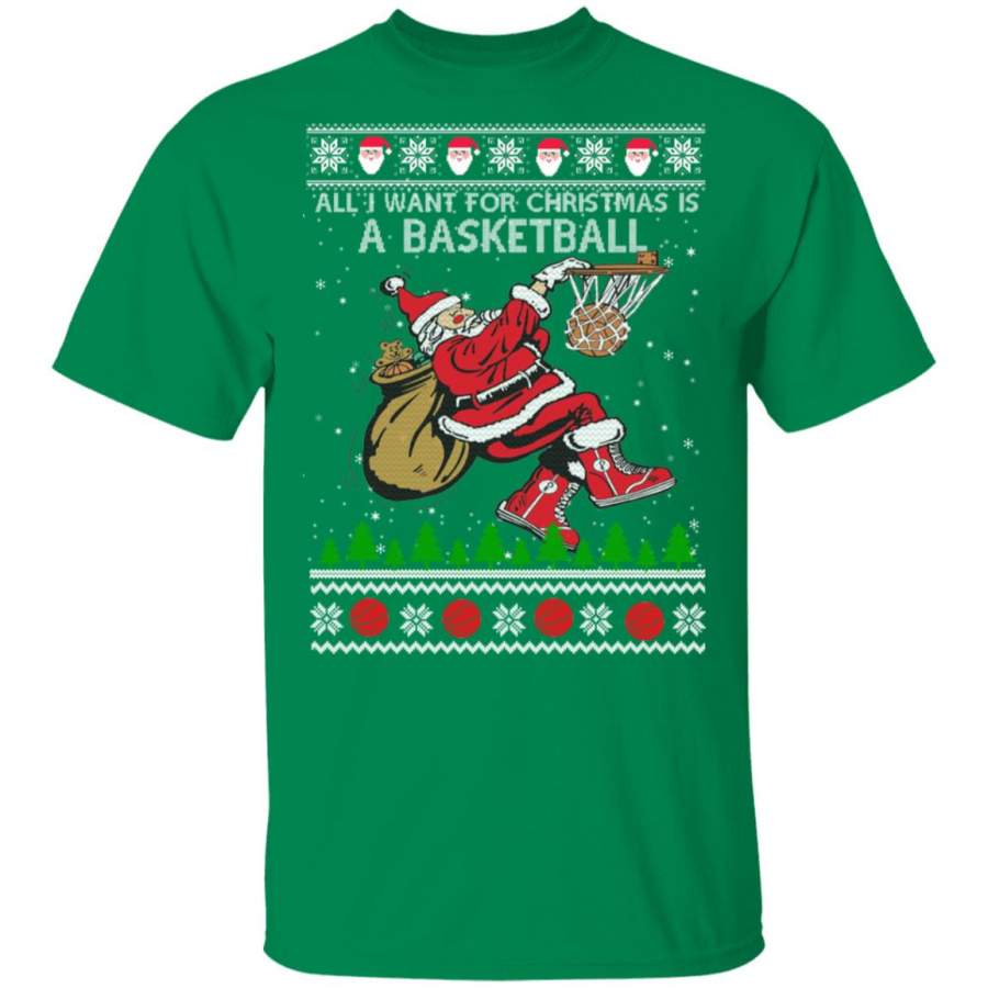 All I Want For Christmas Is A Basketball Ugly Christmas Sweater, Hoodie