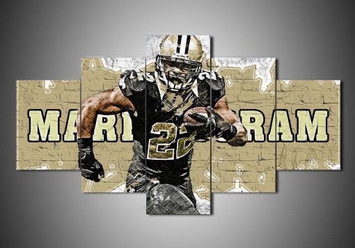 New Orleans Saints Mark Ingram Sport 5 Panel Canvas Art Wall Decor