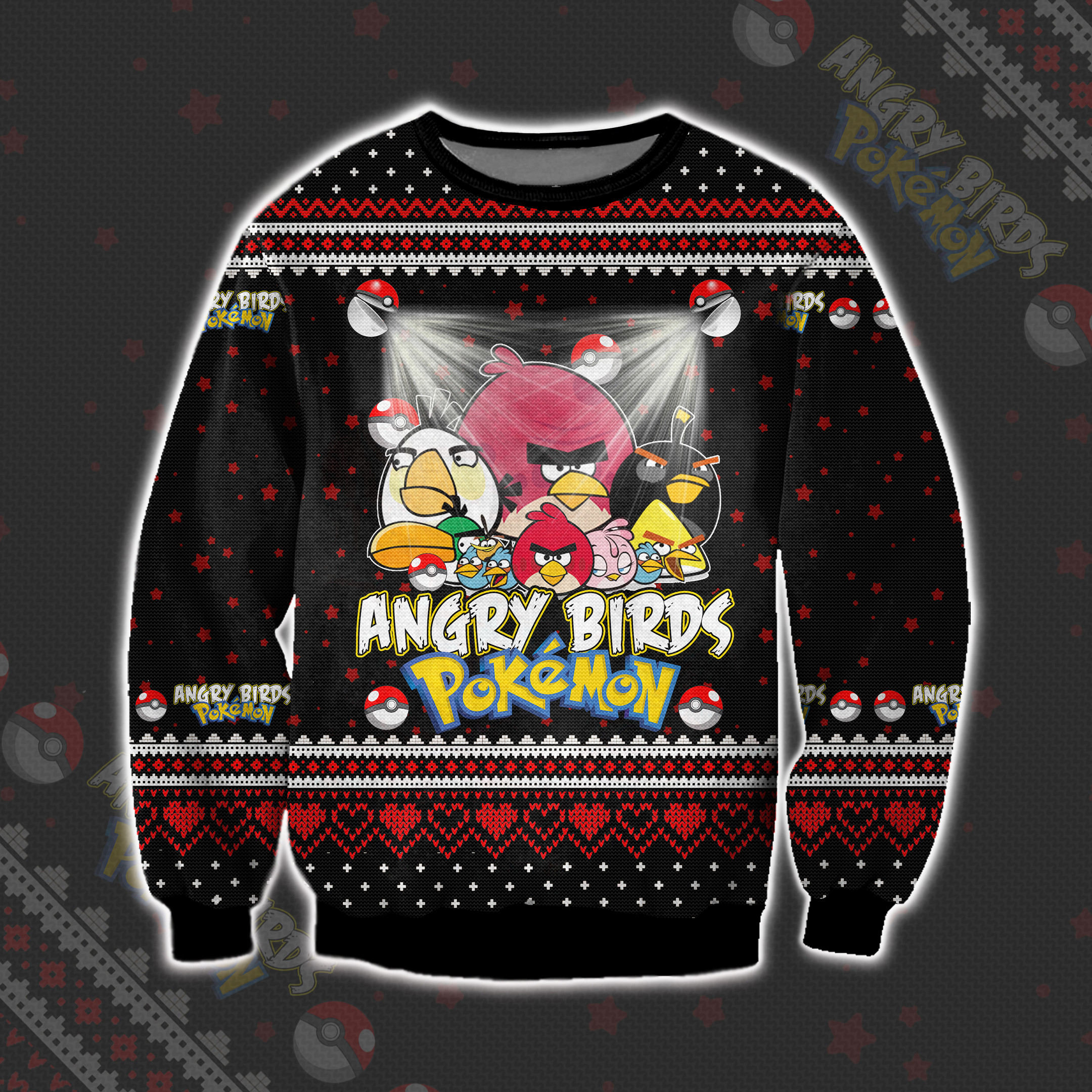 Angry Flying Pokemon Ugly Christmas Sweater