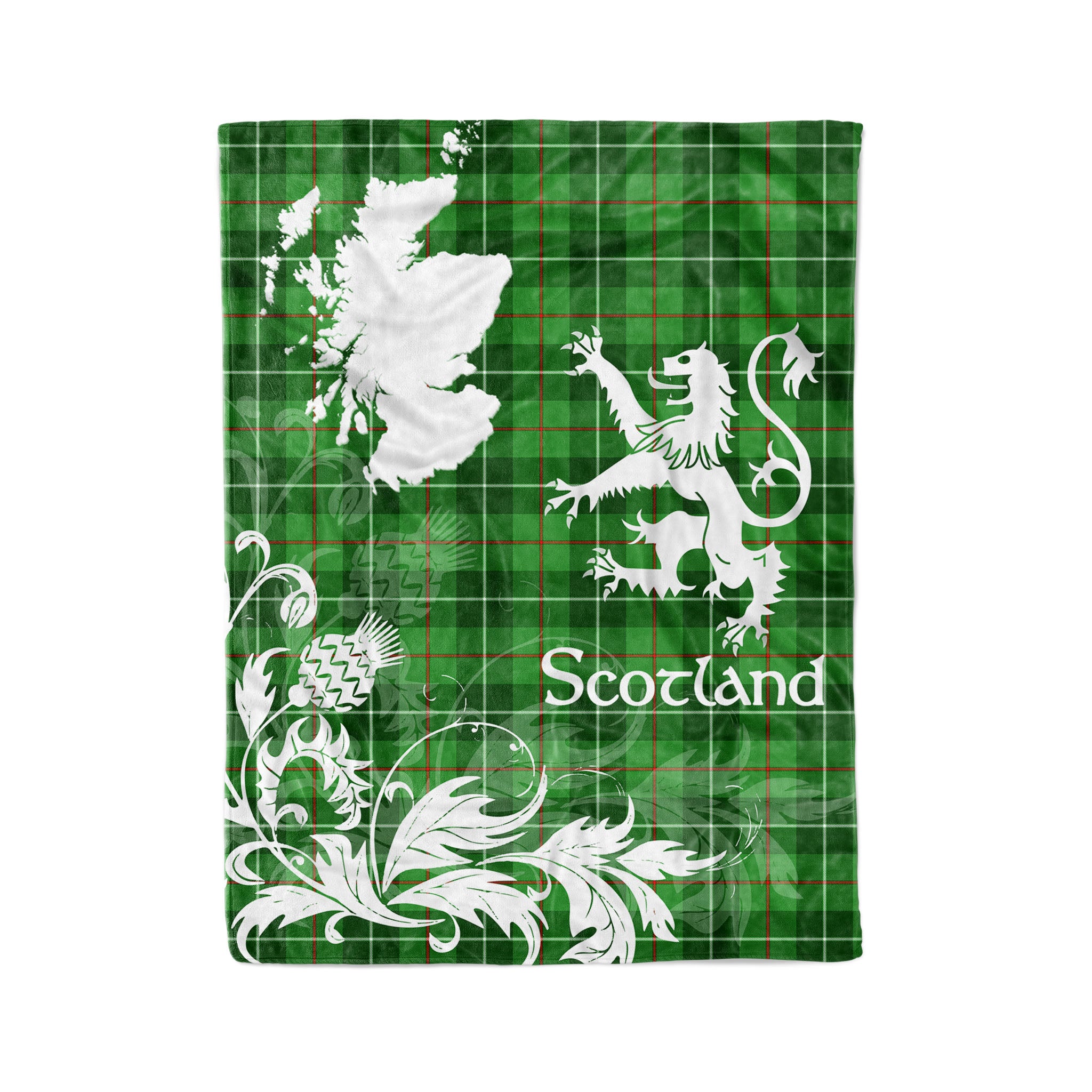 Tartan Plaid Fleece Blanket Tartan Blanket Thistle And Lion Scottish Clan Boyle Plaid Blanket