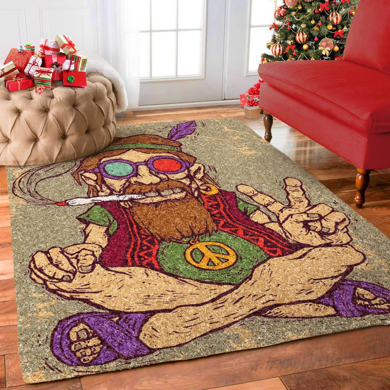 Hippie Man V Peace Rug TTVNHOR DNNTVN