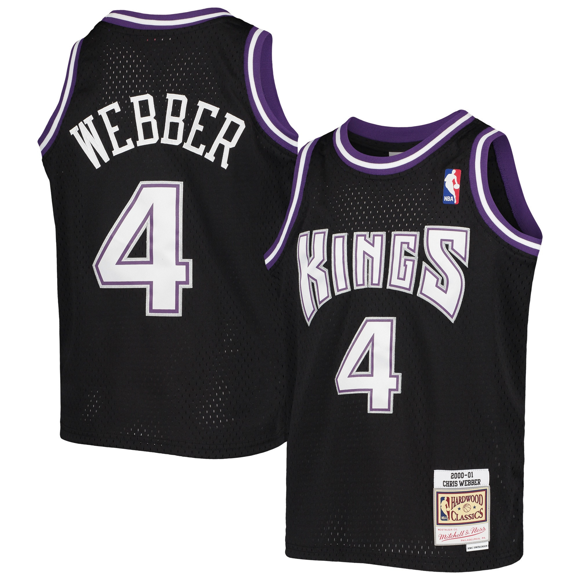 Chris Webber Sacramento Kings Mitchell & Ness 2000-01 Hardwood Classics Swingman Jersey – Black NBA