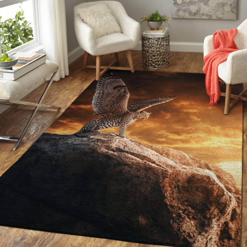 Winged Leopard – Animals Area Rug Carpet