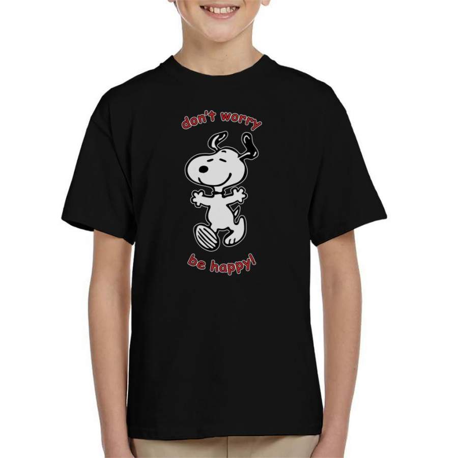 Snoopy Dont Worry Be Happy Kid’s T-shirt