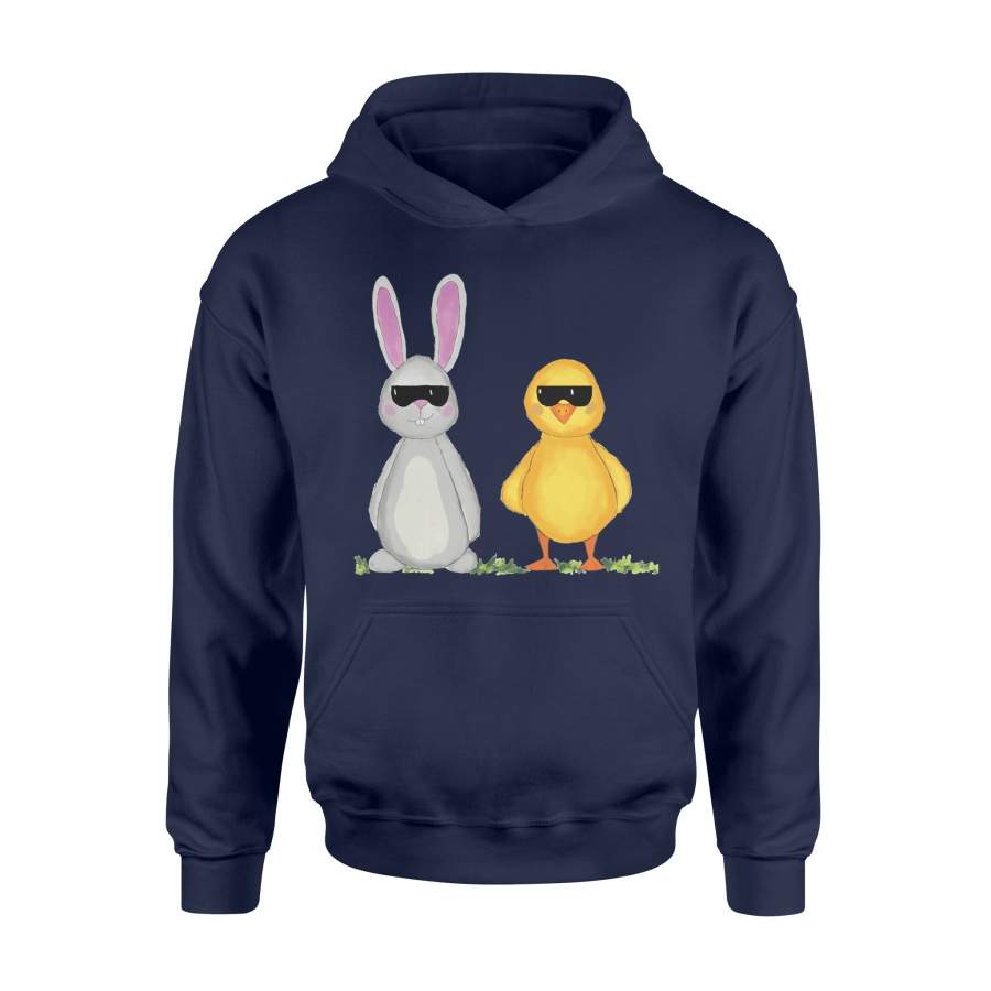 Cool Easter Bunny Rabbit And Chick Boys And Girls Hoodie