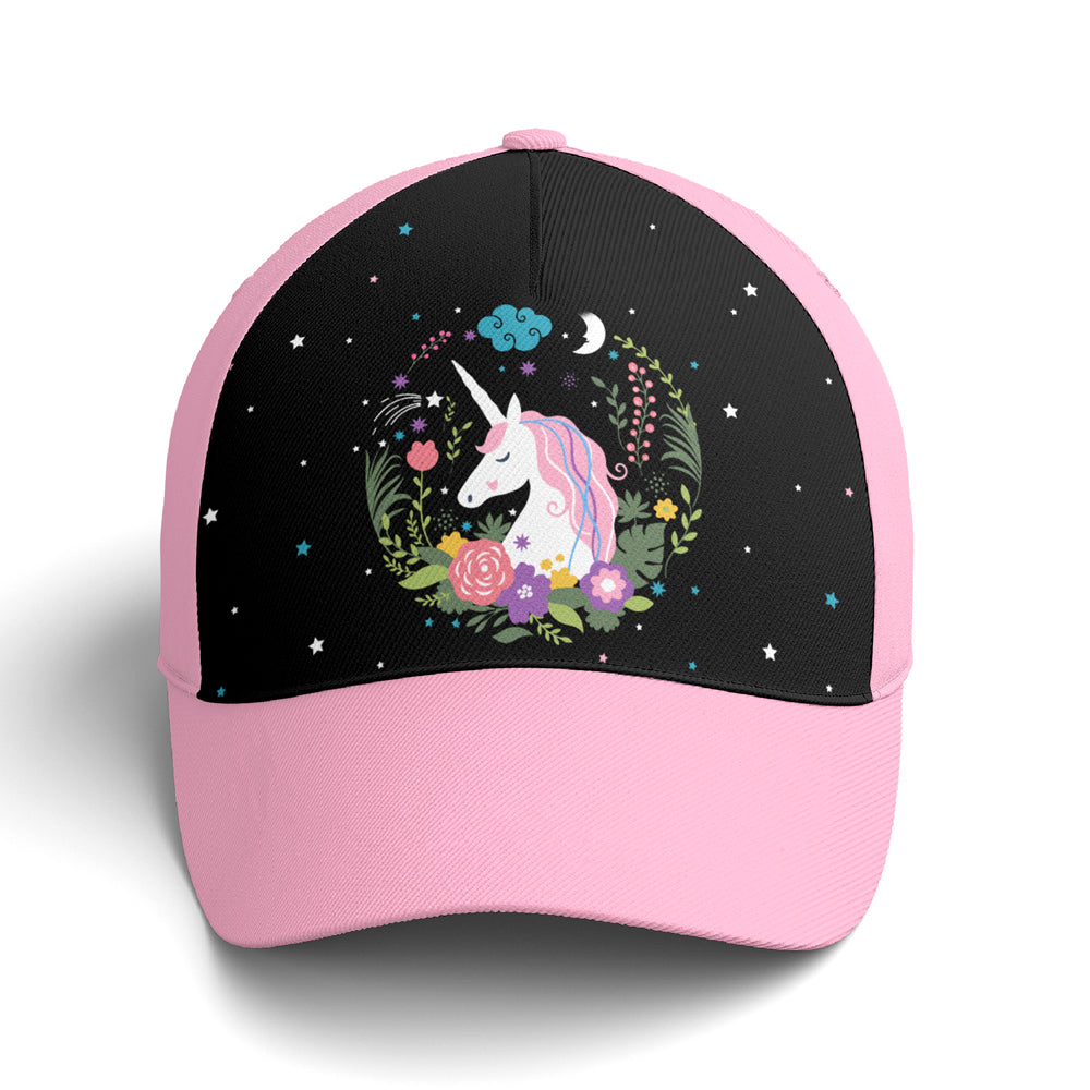 Floral Dreamy Unicorn Baseball Cap For Fantasy Creatures Lovers Coolspod