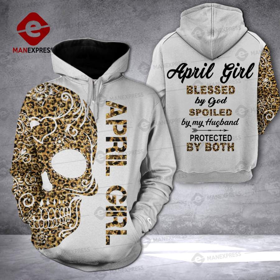 April girl leopard 3d Printed HOODIE NQA