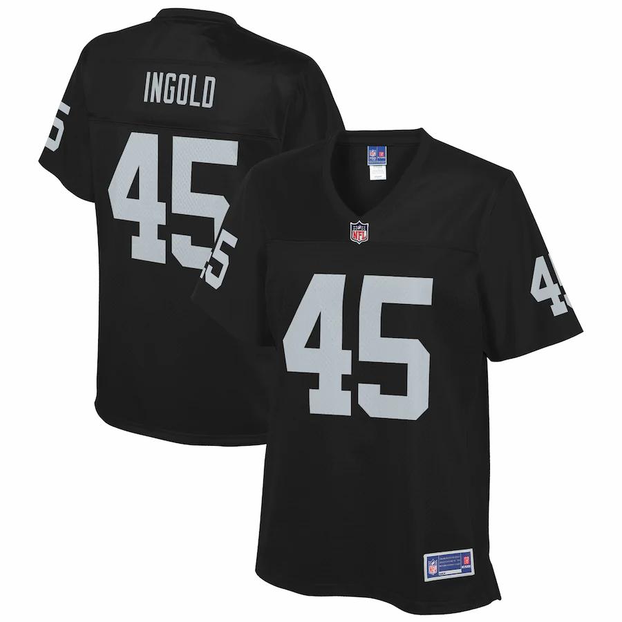 Alec Ingold Las Vegas Raiders NFL Pro Line Womens Team Player Jersey – Black