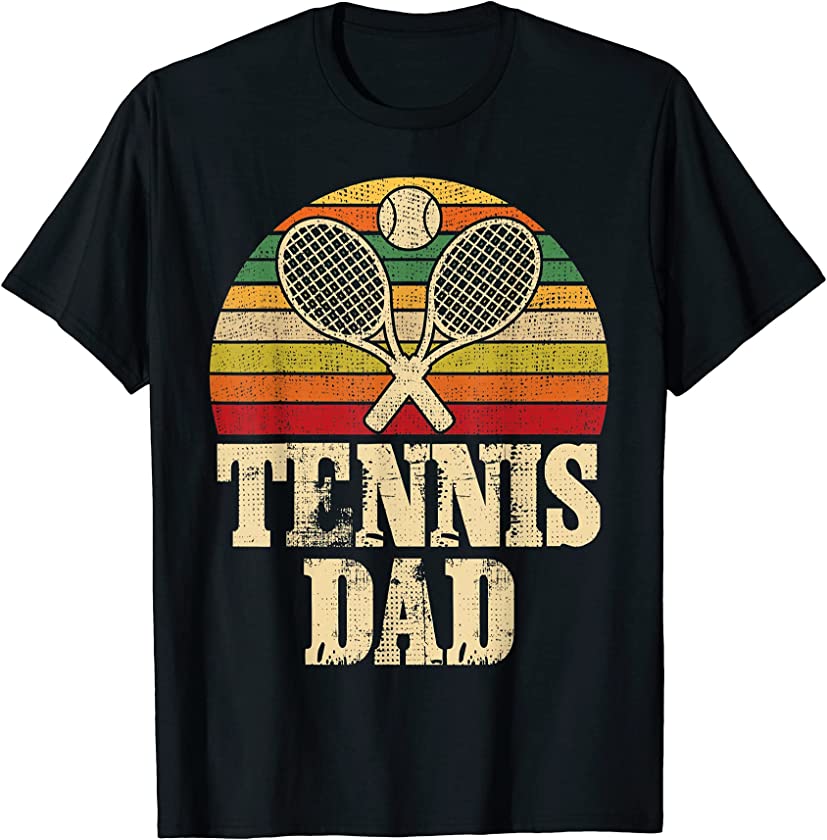 Vintage Retro Tennis Dad Father’s Day Present T-Shirt