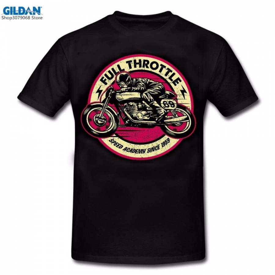 Casual men Outwears Popular Design Hip Hop Anime Male T shirt FULL THROTTLE CAFE RACER Special Edition BIKER Vintage