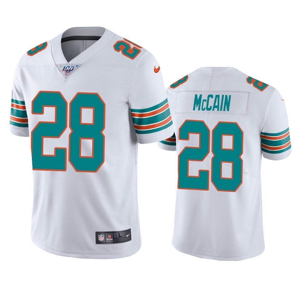 Dolphins Bobby Mccain Limited Jersey White 100Th Season