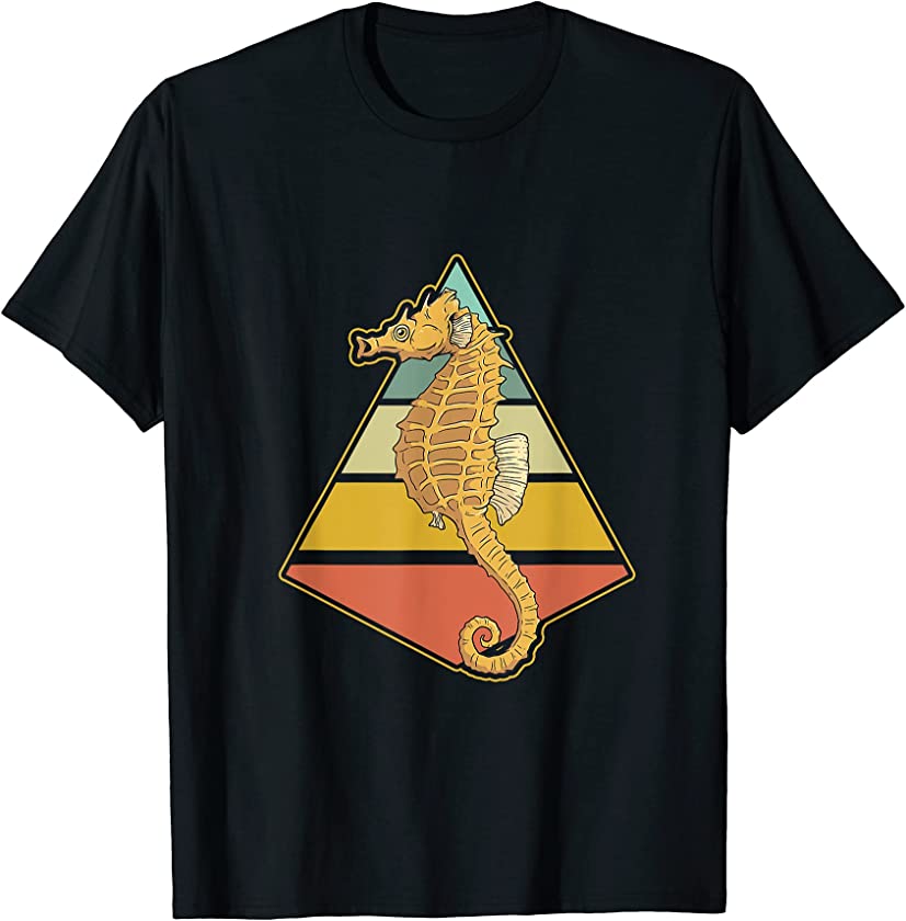 Vintage Seahorse Animal Retro Seahorses Lover T-Shirt